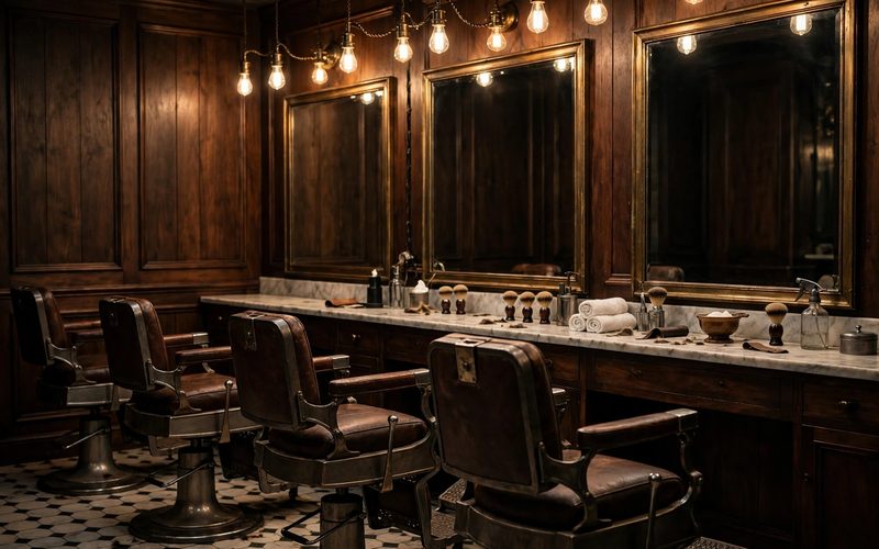 The Copper Comb barber homepage design